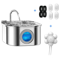 Fontaine à Eau Inox 3,2L pour Chien et Chat – Distributeur Automatique