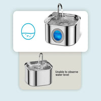Fontaine à Eau Inox 3,2L pour Chien et Chat – Distributeur Automatique