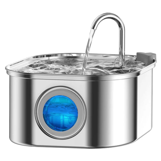 Fontaine à Eau Inox 3,2L pour Chien et Chat – Distributeur Automatique